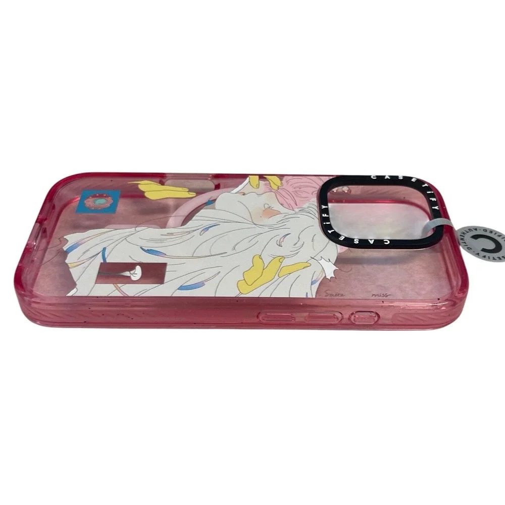 Casetify iPhone 14 Pro Max Case Pink Anime Girl Graphic MagSafe Impact Case